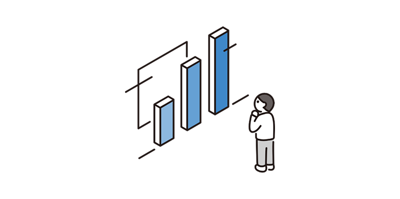 薬局経営における案件の精査をイメージしたイラスト